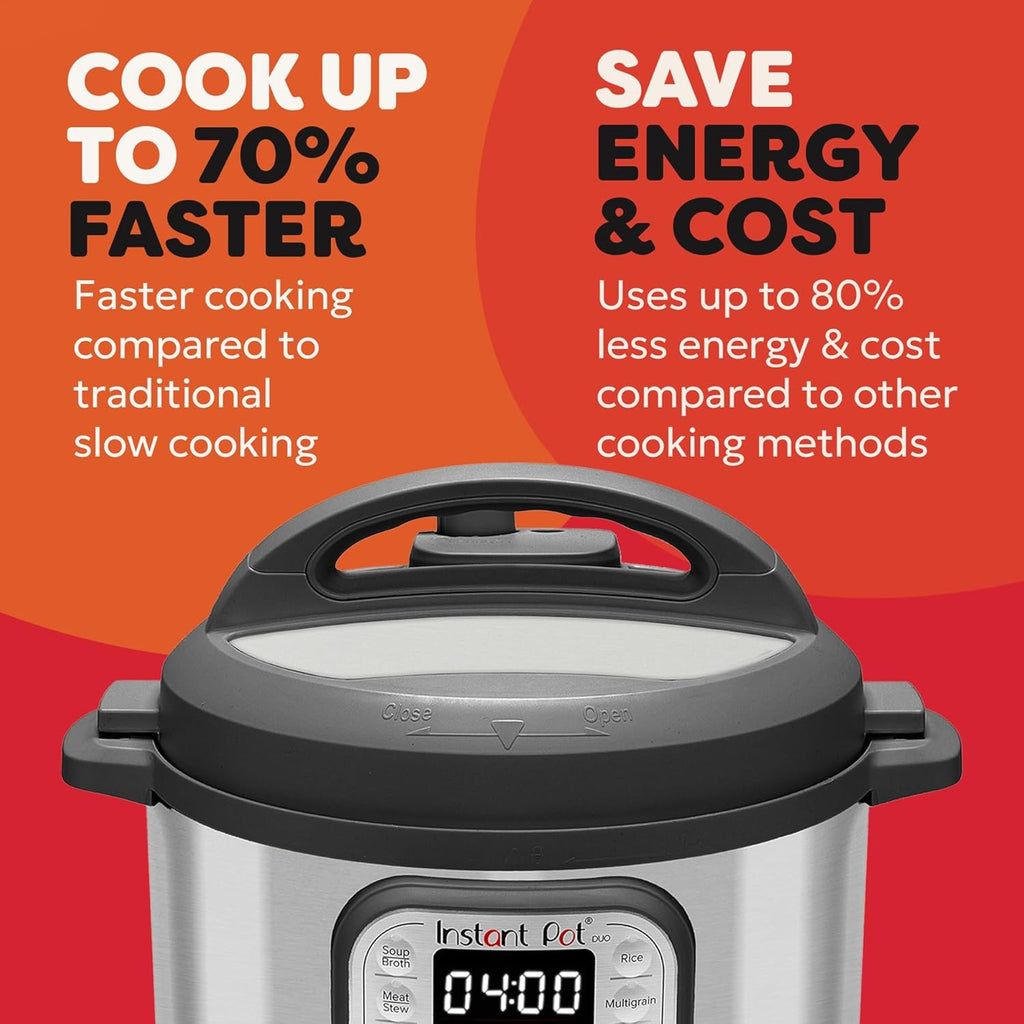 Instant Pot Duo 7-in-1 Multi Cooker 5.7L – Pressure Cooker, Slow Cooker, Rice Cooker, Stainless Steel