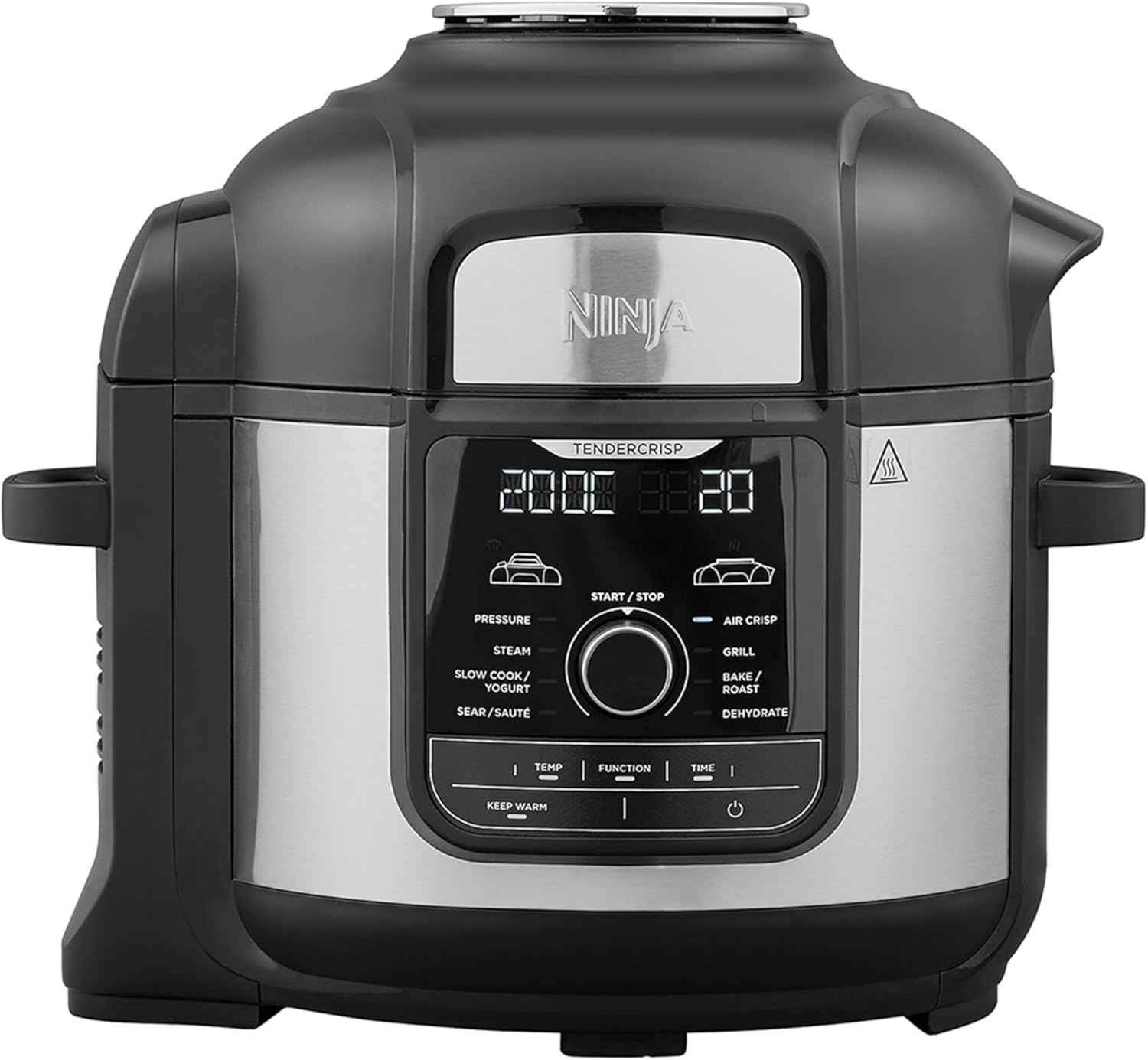 Ninja Foodi MAX Multi Cooker OP500UK 7.5L – 9-in-1 Pressure Cooker, Air Fryer, Grill & Slow Cooker, Black & Steel