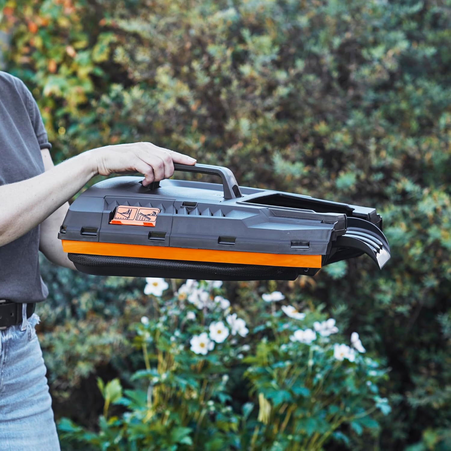 LawnMaster 1200W Electric Lawn Mower with 32cm cutting width, ideal for small lawns. With 5 adjustable cutting heights and rear roller for striped finish, 2 year guarantee